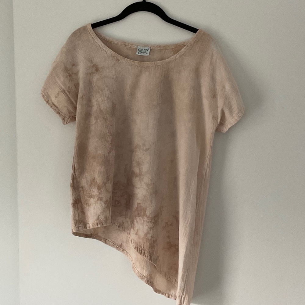Oh My Gauze! Beige Asymmetrical Blouse